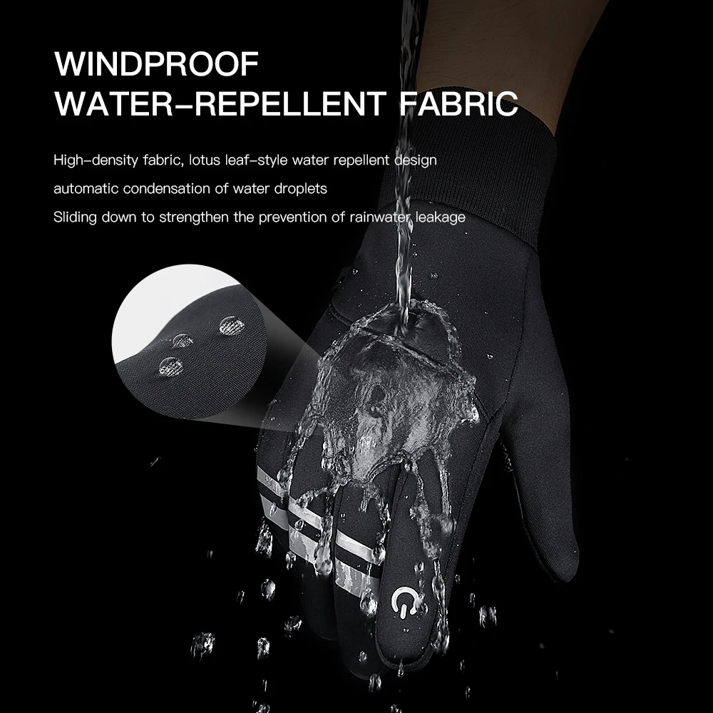 Cold Winter Gloves Men Gloves Touch Screen Waterproof Windproof Sports Gloves Warm Thermal Fleece Running Ski Cycling Gloves