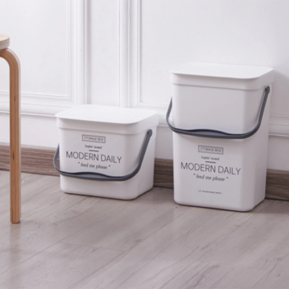 

Kitchen Bathroom Storage Organizer Trash Can Kitchen Wall Mounted Garbage Bin Gift Garbage Bag Zero Waste Recycle Compost Bin A1
