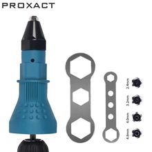 Электрический заклепочный гаечный пистолет GHIXACTO инструмент для клепки беспроводной клепальный сверлильный адаптер вставной гаечный инструмент клепальный сверлильный Адаптер 2,4-4,8 мм