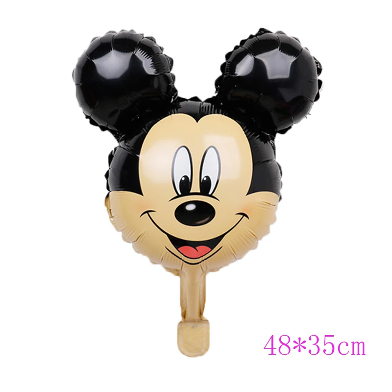 16inch Mickey Minnie Head Foil Balloons 50pcs Disney Cartoon Air Baloes Birthday Mickey Mouse Party Decorations Kids Toys Gifts - Цвет: MN018B04 mickey