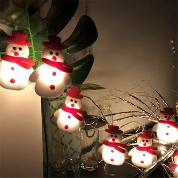 

3m 20leds Battery USB Christmas Lights Snow Man Elk Christmas Decorative LED String Lights Navidad Decoration Supplies for Home