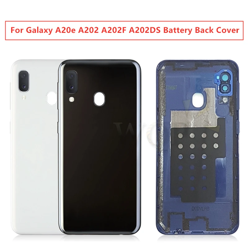 Для samsung Galaxy A20e A202 A202F A202DS задняя крышка батарейного отсека Корпус батарейного отсека с клейкими запасными частями