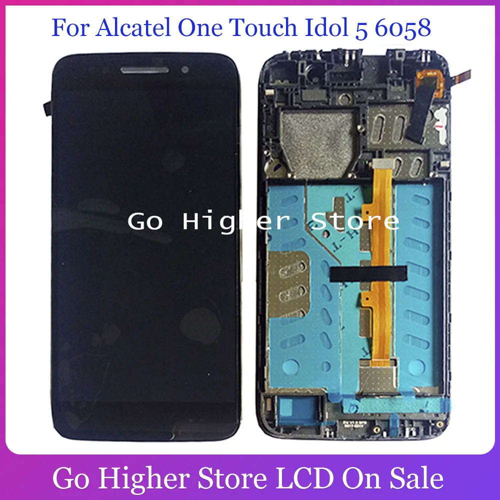 Для Alcatel One Touch Idol 5 6058 Lcd 6058D OT6058 ЖК-дисплей сенсорный экран с/без рамки в сборе