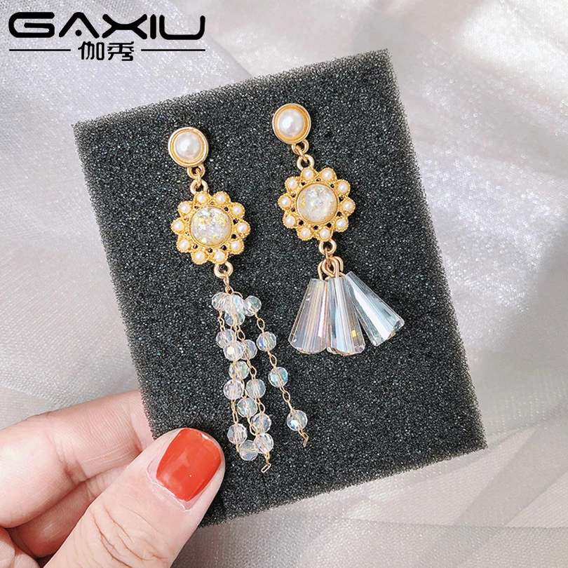 

Tassel Irregular Drop Earrings For Women Gold Color Imitation Pear Hanging Dangle Earrings Female Fashion Wedding Party Jewelry