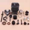 34mm Cylinder Piston Kit For Chinese 2500 25cc Fuel Oil Filter Hose Pipe Buffer Cap Seal Small Chainsaw 6