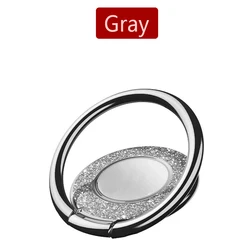 Exquisite Bling Diamond Ring Stand - Elegant Metal Finger Holder (GRAY)
