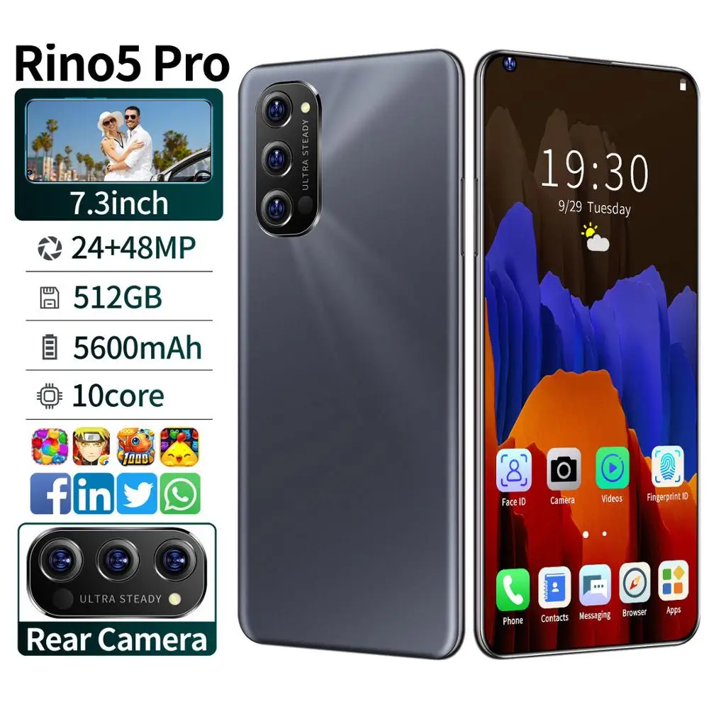 Global Rino 5 Pro 7.3 Inch Smartphone FullScreen