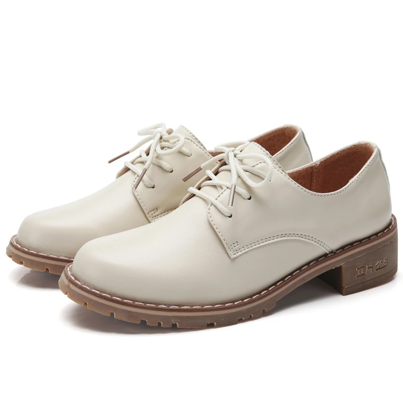 elegant brogue oxford shoes women retro formal dress female footwear eurpean ladies height increasing pumps school leather shoes (37)