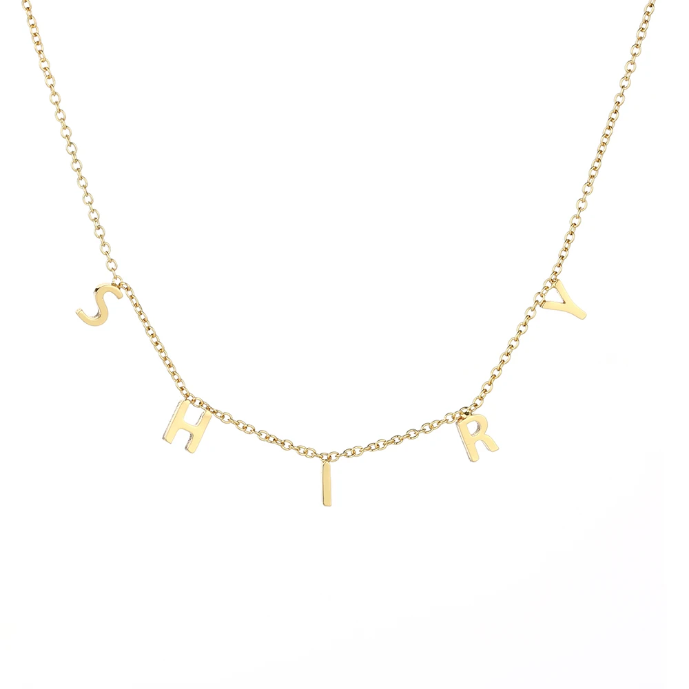 Lateefah Letters Necklace for Women Custom Jewelry Stainless Steel Custom Name Necklaces Gold Nameplate Unique Gifts