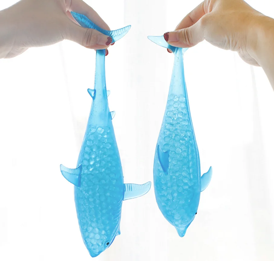 squishy mesh ball antistress dolphin Adult Children Decompression Dolphin Shark Antistress squishy Bead Stress Ball Toy Squeezable Stress Relief atomic nee dohs