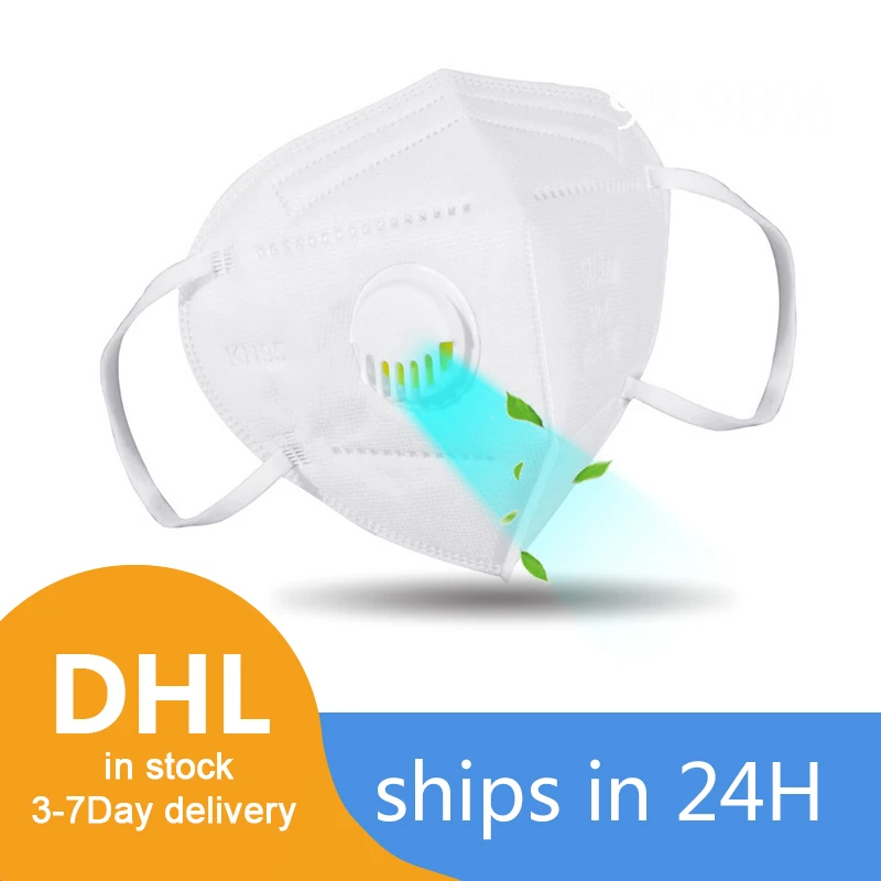 

KN95 Face Masks Dustproof Anti-Mist And Breathable 95% Filtration Properties Fast Delivery KN95 Mask As N95 FFP2 Dropshipping