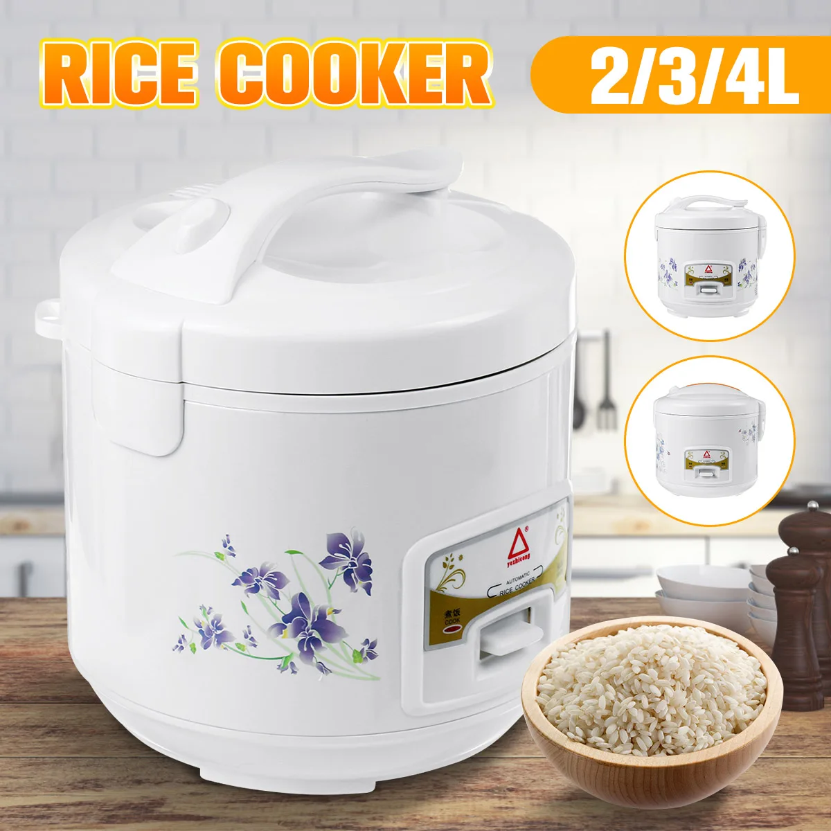 

2/3/4L Multifunction Electric Rice Cooker Alloy Cast Iron Heating Pressure Cooker Soup Cake Maker Home Kitchen Appliances