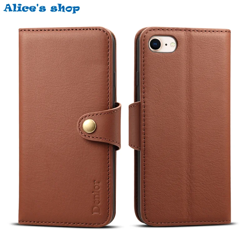 Luxury Soft Touch Genuine Leather Wallet Case For Apple iPhone SE 2020