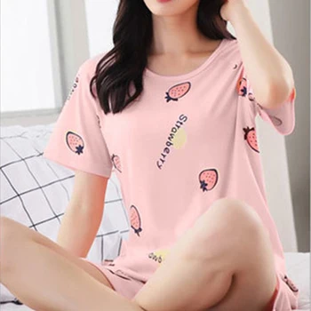

Cute Pajamas Set Women Sleep Night Two-piece Suit M-2XL Casual Sleepwear