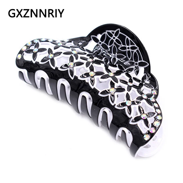 헤어 스타일 업그레이드! 여성용 할로우 플라워 헤어 클로 클립