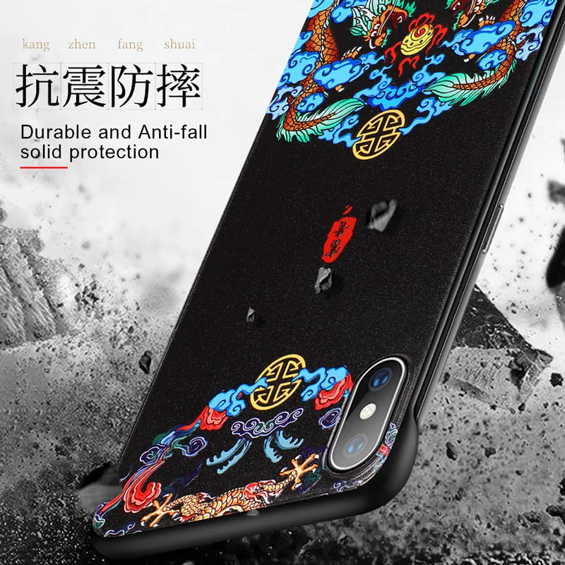 Для IPhone 11 Pro Max чехол в винтажном китайском стиле Безрамное прозрачное кольцо противоударный чехол для IPhone 7 8 X S Max XR Plus чехол