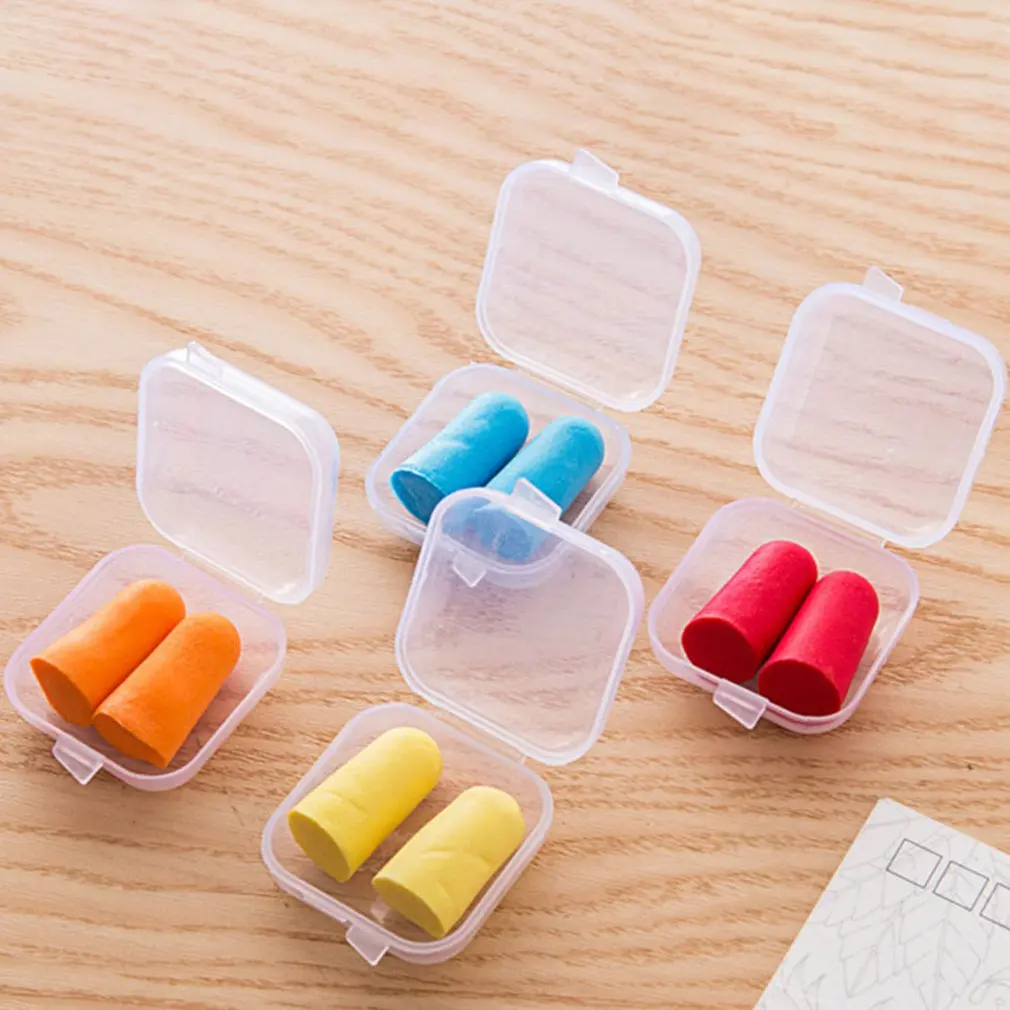 

Soft Sponge Ear Plugs Sound Insulation Ear Protection Earplugs Noise Reduction Sleeping Plugs with Storage Box