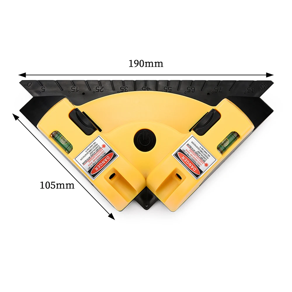 Лазерный уровень с двойным выравниванием пузырьков две присоски квадратный уровень инструмент уровни 90 градусов лазерное выравнивающее устройство