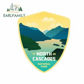 

EARLFAMILY 13cm x 11.3cm for Cascades National Park North Anime Motorcycle Refrigerator Car Stickers Windows RV Cartoon Decal
