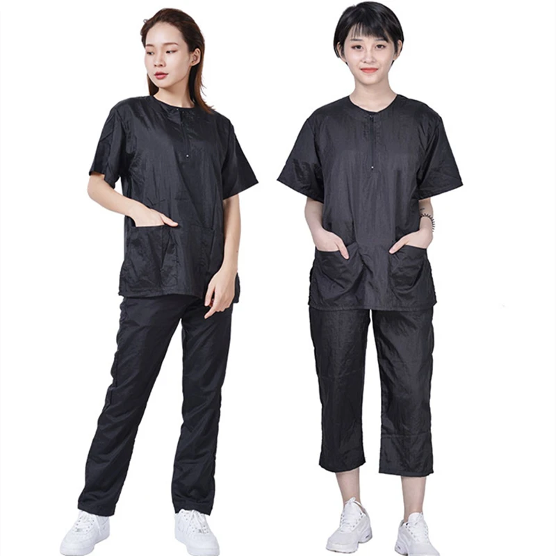 Pet Shop Breathable Work Clothes Hair Salon Hairdressing Uniform Pet Grooming Overalls Custom LOGO Hair Stylist Apron G0722 4