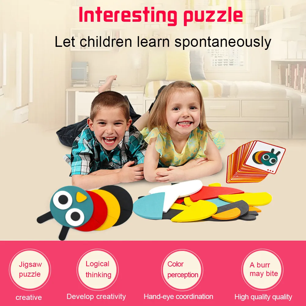 

Education For Kids Fun Learning Toys For Children DIY Puzzle Developmental Baby Kids Training Brain IQ Game Learning ToyW809