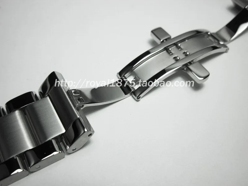 

Stainless Steel 24mm Watch Strap Wrist Bracelet Silver Metal Men Watchband with Butterfly buckle high quality outdoor Wristband