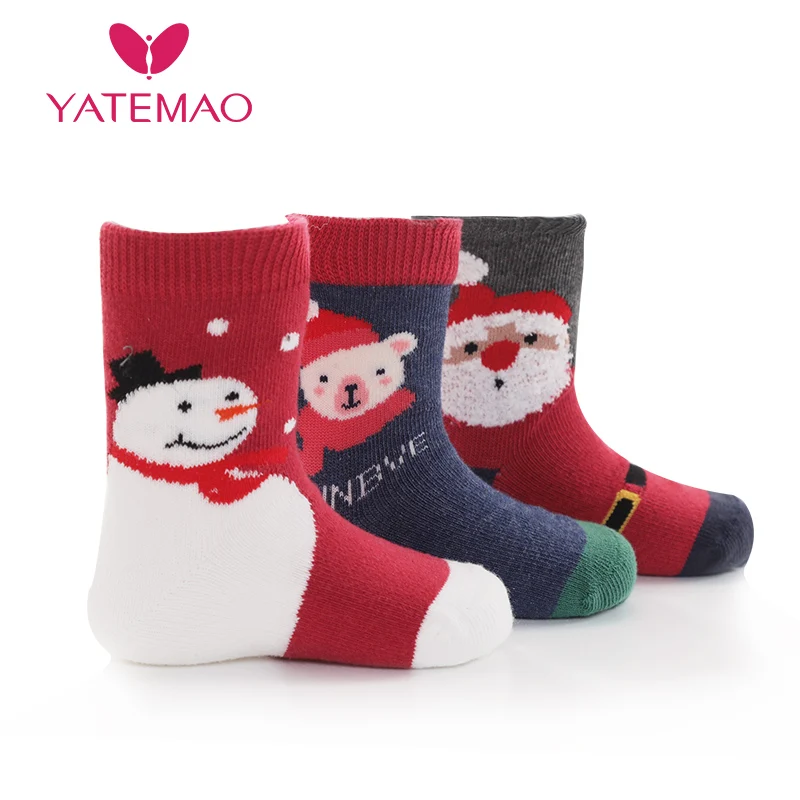 YATEMAO/3 пар/лот носки для малышей новорожденных мальчиков хлопковые утепленные