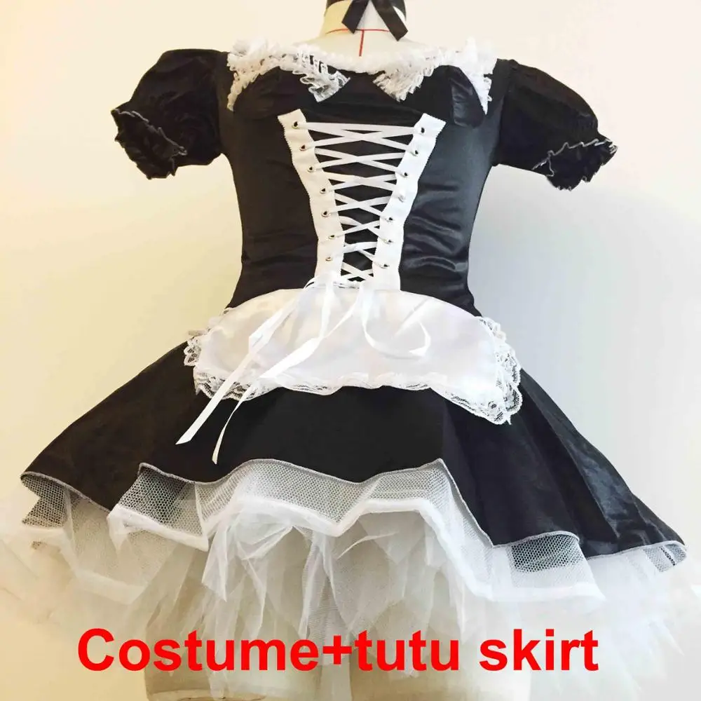 UTMEON, сексуальный женский костюм, Французская горничная, косплей, костюм размера плюс, костюм на Хэллоуин для женщин, Экзотический Костюм слуги, косплей костюм - Цвет: Costume n petticoat