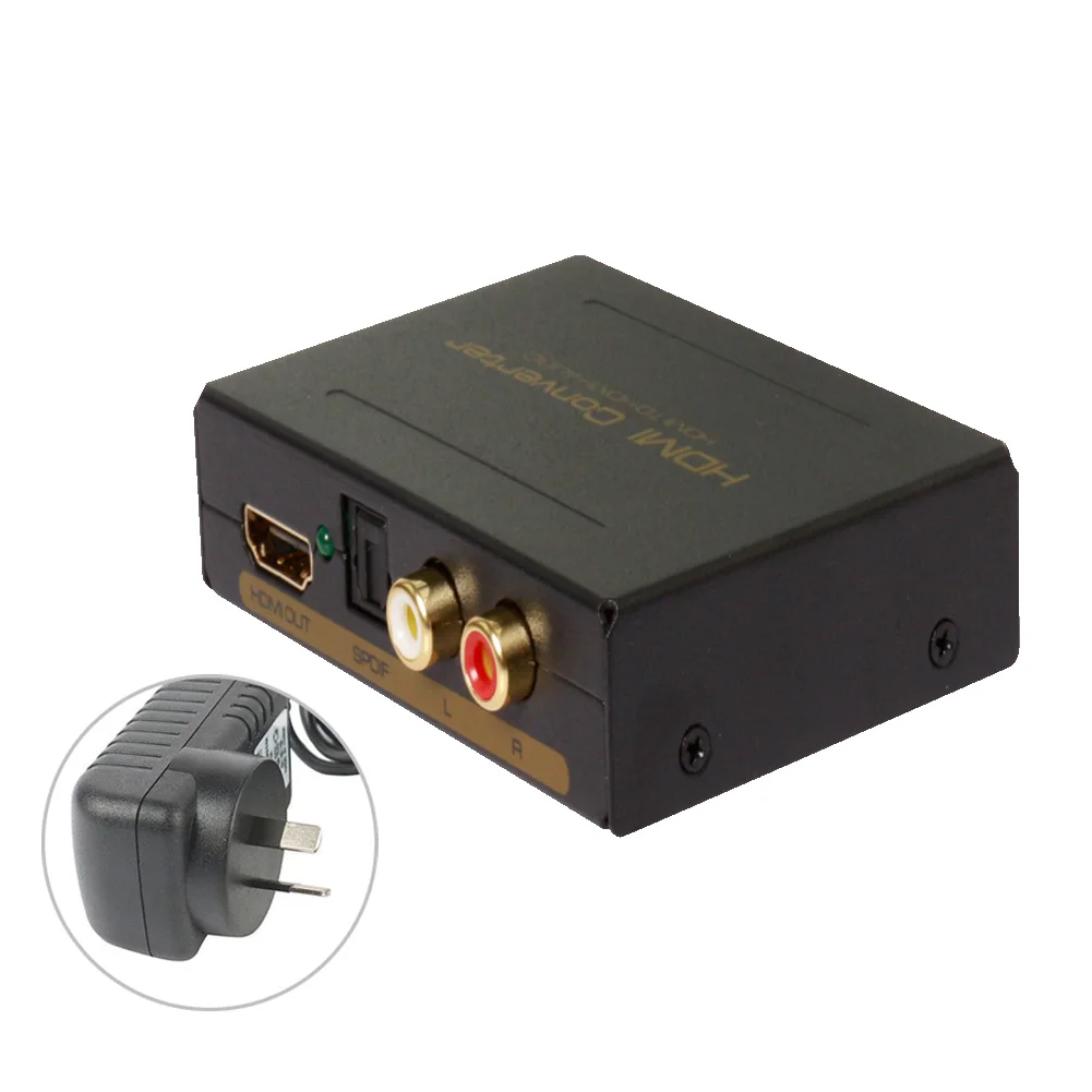 AU Plug HDMI к HDMI аудио(SPDIF+ L/R) 4K x 2K HDMI 1080P Аудио экстрактор HDMI SPDIF RCA аудио конвертер адаптер с адаптером питания - Цвет: AU Plug