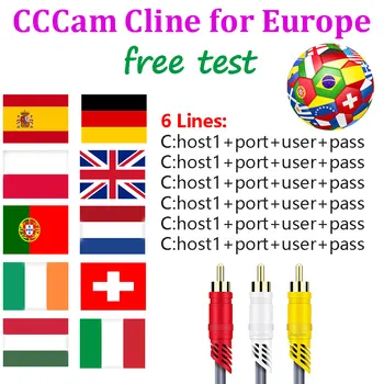 

6 Cline CCCam for 1 year Europe Spain Germany Poland Austria UK France CCCam Server Satellite Receiver TV Box Freesat V7