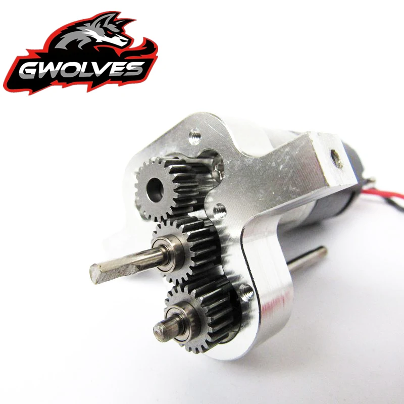 WPL 1/16 DIY Upgrade 6x6 RC Crawle Metal Metal transfer case with 380 motor for B14 B24 B16 B36 C14 C24 MN90 Q60 Q61RC parts 6