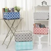 Cube Canvas Fabric Storage Basket Clothes Folding Storage Box For Nursery Underwear Toy Organizer Laundry Basket With Handle 3