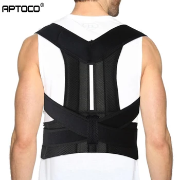 

Aptoco Posture Corrector Shoulder Lumbar Brace Spine Support Belt Adjustable Adult Corset Posture Correction Belt Health Care