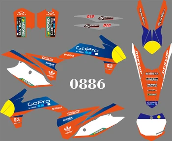 

0886 Motorcycle Team Graphic & Backgrounds Decal Sticker Kits for KTM SX XC 125-450F 2013 2014 2015