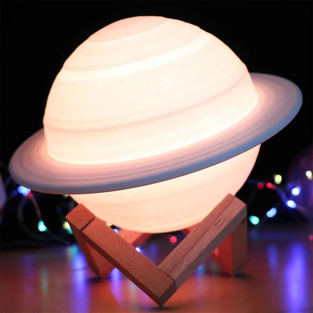 Saturn Lamp 3D Print Planet Touch Lamp Remote Control LED Night Light Moon Light USB Rechargeable Creative Decoration Lighting Saturn Lamp 3D Print Planet Touch Lamp Remote Control LED Night Light Moon Light USB Rechargeable Creative Decoration Lighting