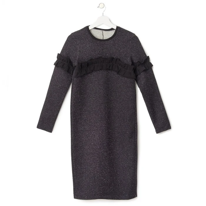Платье женское KAFTAN с рюшей р-р 40-42 чёрный 3365388 | Женская одежда