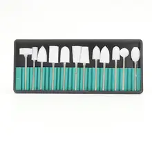 12 шт. полировщик для ногтей мягкий Войлок Заусенцы голова украшение ногтей для шлифовки и резьбы полировка и шлифовка буферная головка Маникюрный Инструмент