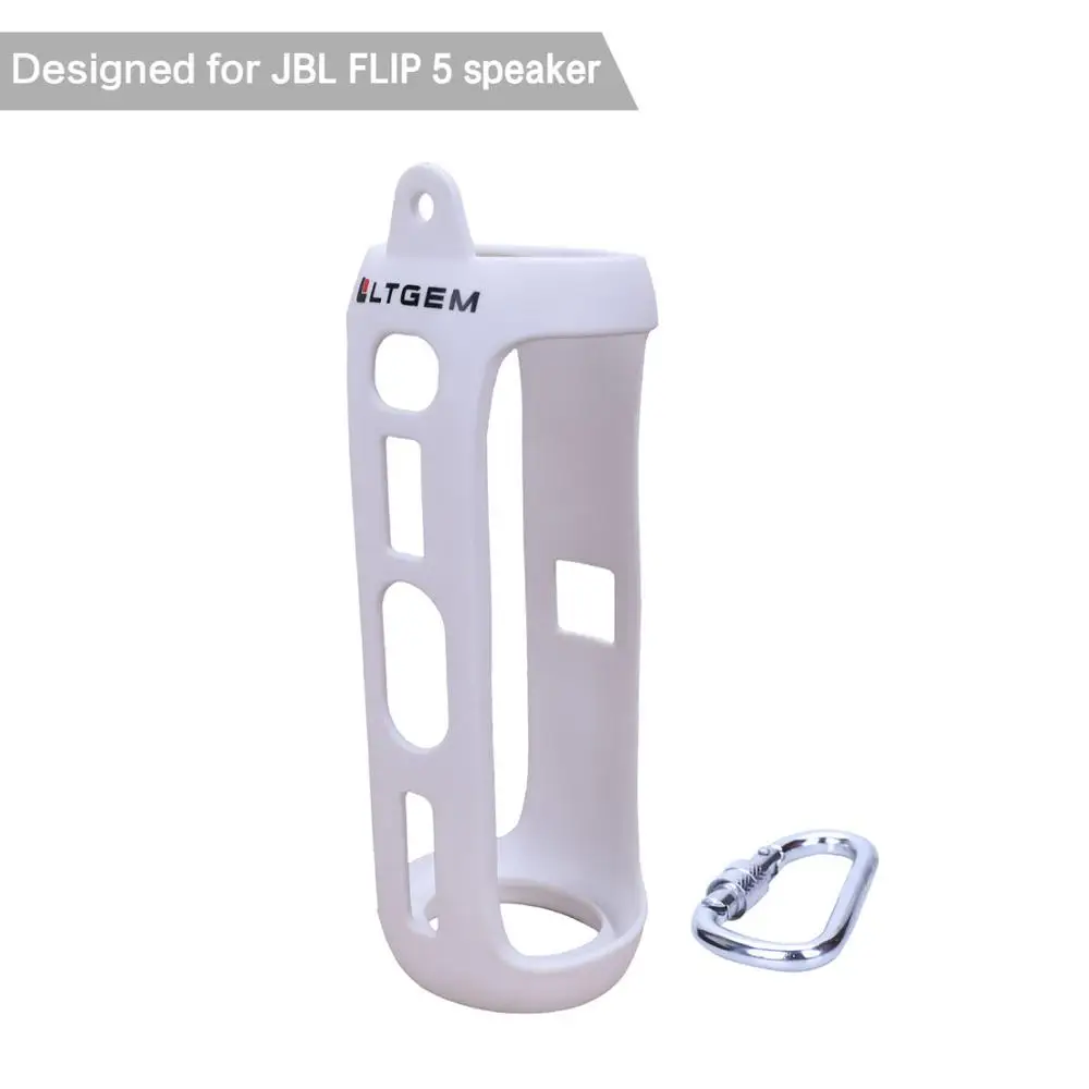 LTGEM силиконовый чехол для JBL Flip 5 водонепроницаемый портативный Bluetooth динамик - Цвет: white