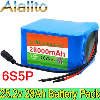 

Alalito 24v Battery Pack 6s5p 25.2v 28000Ah 18650 Rechargeable Battery is Suitable For Electric Bicycle Electronic Equipment