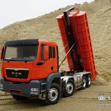 LESU RC малярный самосвал рулон вкл/выкл грузовик 1/14 MAN TGS 8*8 гидравлический подъемный звук с пультом дистанционного управления краска ing Red THZH0345
