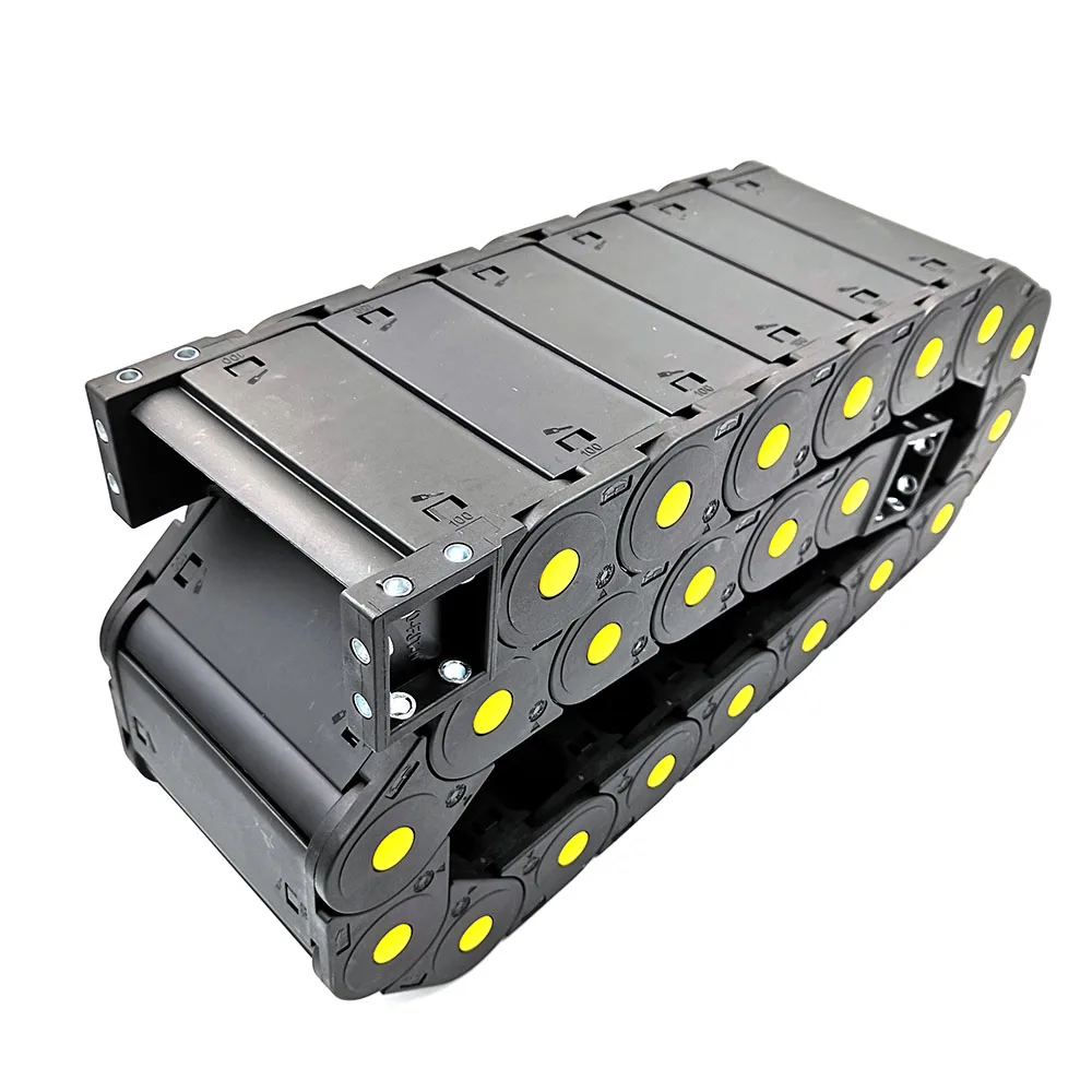 JFLO 30x100mm 1 Meter Towline Transmission Nylon Drag Chain Wire Carrier Cable Semi-enclosed Interior Opening Free Shipping