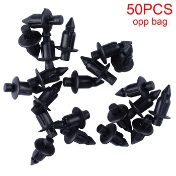

50 X 8mm Hole Auto Clips Car Bumper Door Trim Panel Plastic Rivets Front Dumper Fender Fastener Push Pin Clips