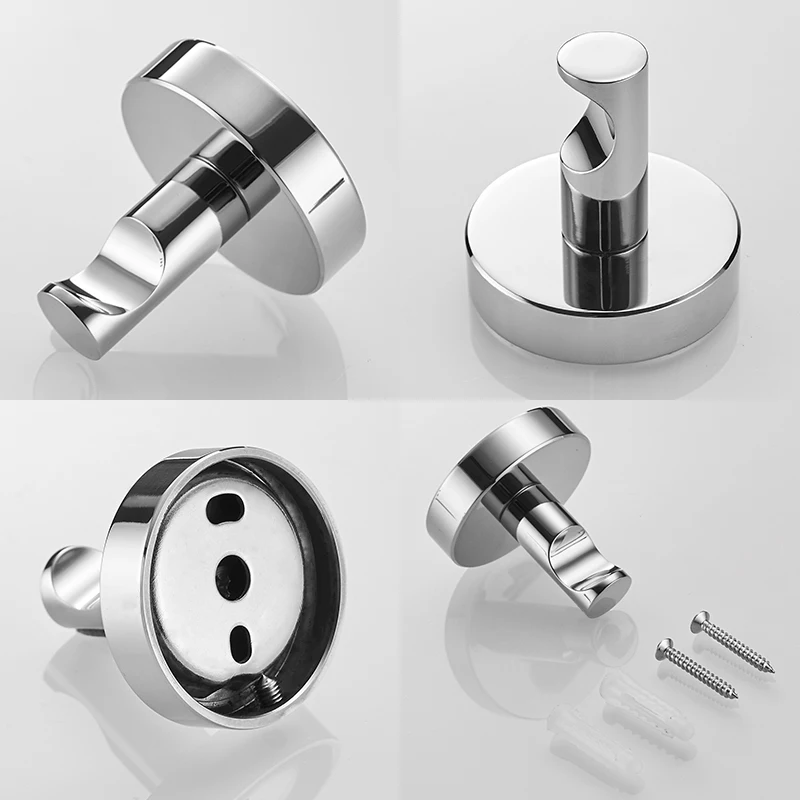 Chrome 304 Stainless Steel Clothes Hook Wall Mounted Towel Hook