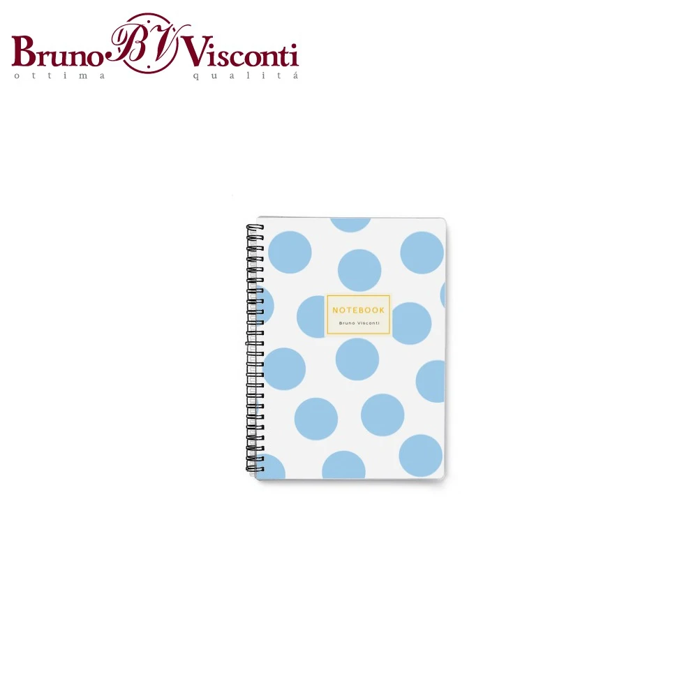Notebook on the crest A5 &quotLIGHT BLUE POLKA DOTS&quot 60 l. cage 7-60-201 / 15 BRUNO VISCONTI stationery for school Notebooks schools supplies