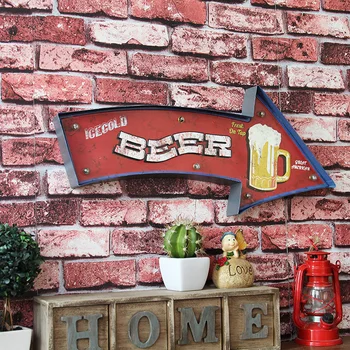 

American LED Light Board Wall Decoration Coffee Bar Signs Arrow Signs Background Night Light Hanging Wall Lamps Wall Decoration