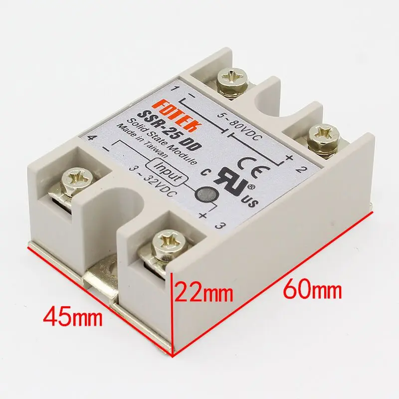 Твердотельное реле Φ 10A фактически 3-32V DC TO 24-380V AC SSR 10DA твердотельное Высокое