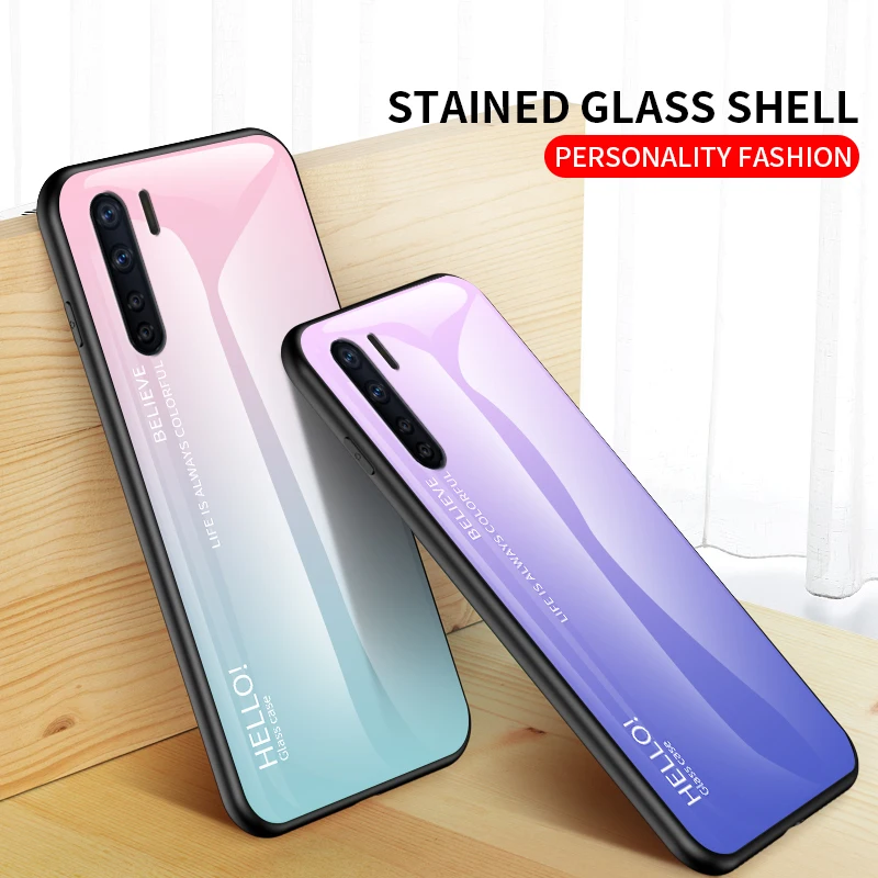 Модный чехол из витражного стекла для телефона OPPO A91 A92S A52 A12 A12e A92020 A83 A73 A77 с