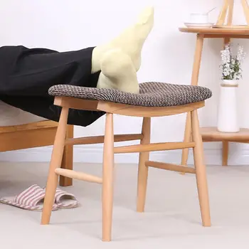 

Solid Wood Shoe Stool Dressing Stool Nordic Shoe Stool Simple Modern Home Sofa Stool Footstool Shoe Stool