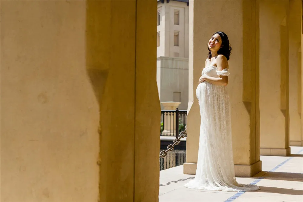 New Lace Maternity Dresses Elegence Pregnancy Dress Photography Long Pregnant Women Maxi Gown For Baby Shower Photo Shoots Props (2)