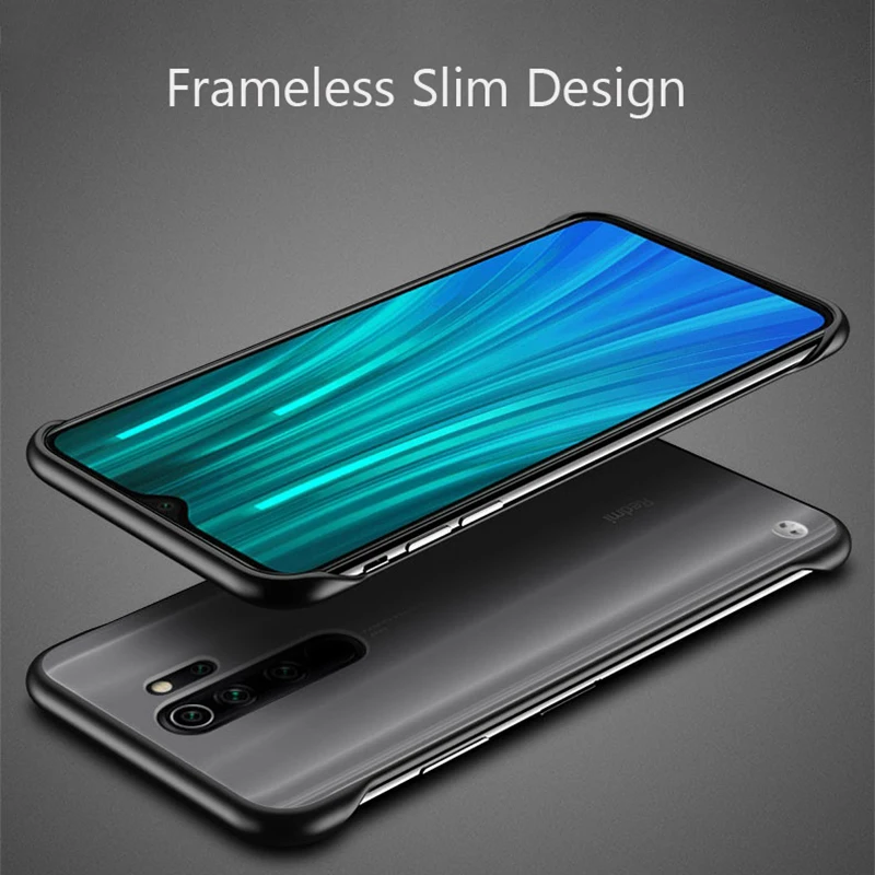 Чехол-бампер для Redmi Note 8 Pro, чехол без рамки, ультратонкий полупрозрачный матовый Жесткий Чехол для Xiaomi Redmi Note 8 Pro, чехол